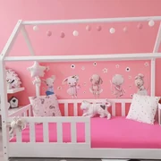Muursticker boho - bohemian regenboog stippen kinderkamer