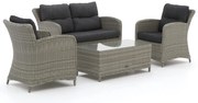 + 10% kassakorting | Stoel-bank loungeset Intenso | 4 personen | Loungeset Grijs | Wicker (vlechtwerk) | Kees Smit Tuinmeubelen