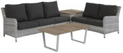 4 Seasons Outdoor | Indigo hoekbank 3 zitter rechts met cricket salontafel Loungeset    weerbestendig