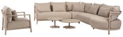 Boaz Mykonos modulaire hoek loungeset 6 delig keramiek latte 4 Seasons Outdoor