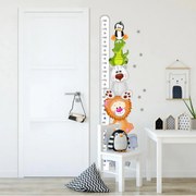 INSPIO Muursticker - Dieren Groeimeter II - 180cm