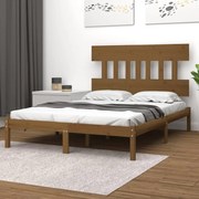 vidaXL Bedframe massief hout honingbruin 140x200 cm