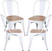 Set 4 Torix Natuurlijk Houten Stoelen