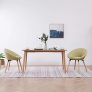 vidaXL Eetkamerstoelen 2 st stof groen