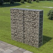 vidaXL Schanskorfmuur met deksels 100x20x100 cm gegalvaniseerd staal