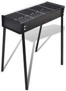 vidaXL Houtskoolbarbecue staand vierkant 75x28 cm