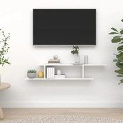 vidaXL Tv-wandschap 125x18x23 cm spaanplaat hoogglans wit