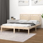 vidaXL Bedframe massief hout 140x190 cm