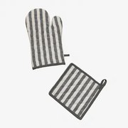 Set Van Ovenhandschoen En Doek Edouard Grijs – Antraciet - Sklum