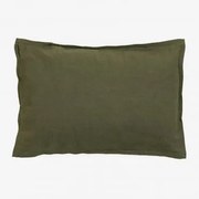 Rechthoekig Kussen 35x50 Cm In Katoen Elezar Leger Groen - Sklum