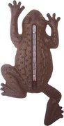 Esschert Design gietijzeren kikker thermometer met ophanghaak