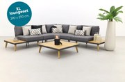 Cordoba loungeset aluminium - teak 4-delig
