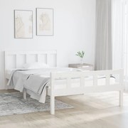 vidaXL Bedframe massief hout wit 90x200 cm