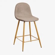 Verpakking Van 2 Glamm Hoge Krukken Grijs – Taupe & ↑65 Cm & Natuurlijk Hout - Sklum