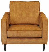 Fauteuil - Linje - velours Adore cognac 28