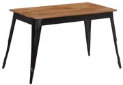 vidaXL Eettafel 120x60x76 cm massief acaciahout en staal