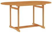 vidaXL Tuintafel 150x90x75 cm massief teakhout