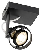 Moderne plafondspot zwart draai- en kantelbaar GU10 50mm - Master