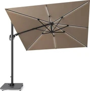 Challenger T2 glow zweefparasol 300x300 cm taupe