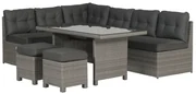 Garden Impressions Lapa lounge dining set 5-delig - grijs
