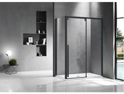 Marenza Neptune Douchecabine - 150x90cm - met schuifdeur - 8mm veiligheidsglas - anti kalk - mat zwart sw491388/sw491395