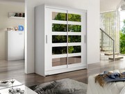 Kledingkast Closico Camera V, Wit, 200x150x58cm, 115 kg, Kledingkast deuren: Schuivend, Aantal planken: 5, Aantal planken: 5