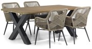 Tuinset 4 personen 180 cm Rope Taupe Lifestyle Garden Furniture Advance/Cardiff