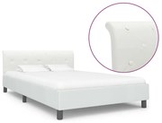 vidaXL Bedframe kunstleer wit 140x200 cm