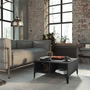 vidaXL Salontafel 60x60x30 cm spaanplaat grijs