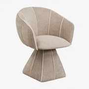 Tallinn Gestoffeerde Fauteuil Stof Chenille Bruin - Tarwe - Sklum