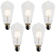 Set van 5 E27 LED lamp met schemerschakelaar / dag-nacht sensor A60 schemersensor 4W 400 lm 2200K