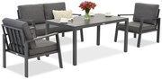 Zakintos Apetito 4 antraciet aluminium set Garden Point