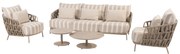 Boaz Beverly stoel bank loungeset 5 delig latte 4 Seasons Outdoor