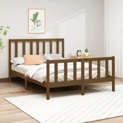 vidaXL Bedframe massief grenenhout honingbruin 120x200 cm