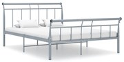 vidaXL Bedframe metaal grijs 140x200 cm