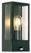 Buiten wandlamp donker groen met bewegingsmelder IP44 - Rotterdam