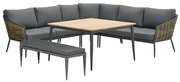 Garden Impressions San Vito lounge dining set 5-delig - natural rotan
