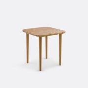 Vierkante salontafel in massief eik, B50 cm, Crueso