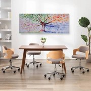 vidaXL Wandprintset regenboom 200x80 cm canvas meerkleurig