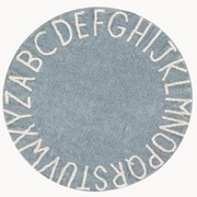 Rond kindervloerkleed ABC met lettermotief