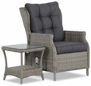 Bistroset 1 persoon  Wicker Grijs Garden Collections New Castle