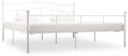 vidaXL Bedframe metaal wit 180x200 cm