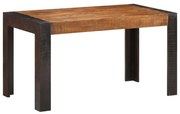 vidaXL Eettafel 140x70x76 cm massief ruw mangohout