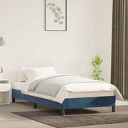 vidaXL Bedframe fluweel donkerblauw 90x200 cm