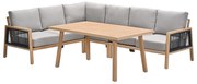 Garden Impressions San Capri lounge dining set 5-delig - light teak aluminium