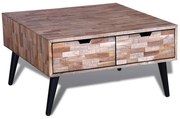 vidaXL Salontafel met 4 lades gerecycled teakhout