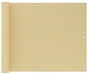 vidaXL Balkonscherm 75x400 cm HDPE beige