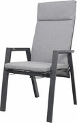 Azoren dining tuinstoel verstelbaar (incl. kussen) - Antraciet