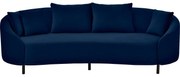 Goossens Bank Ragnar blauw, stof, 3-zits, modern design