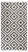 vidaXL Buitenkleed platgeweven 80x150 cm lichtzwart en lichtbeige